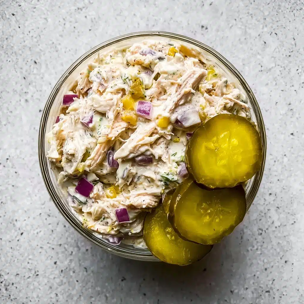 Savory Dill Pickle Chicken Salad Recipe - Recipe Image