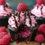 Raspberry Chocolate Lava Cupcakes Recipe