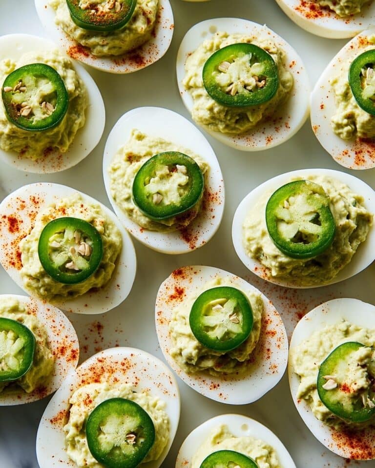Mexican Deviled Eggs with Avocado and Jalapeño Recipe