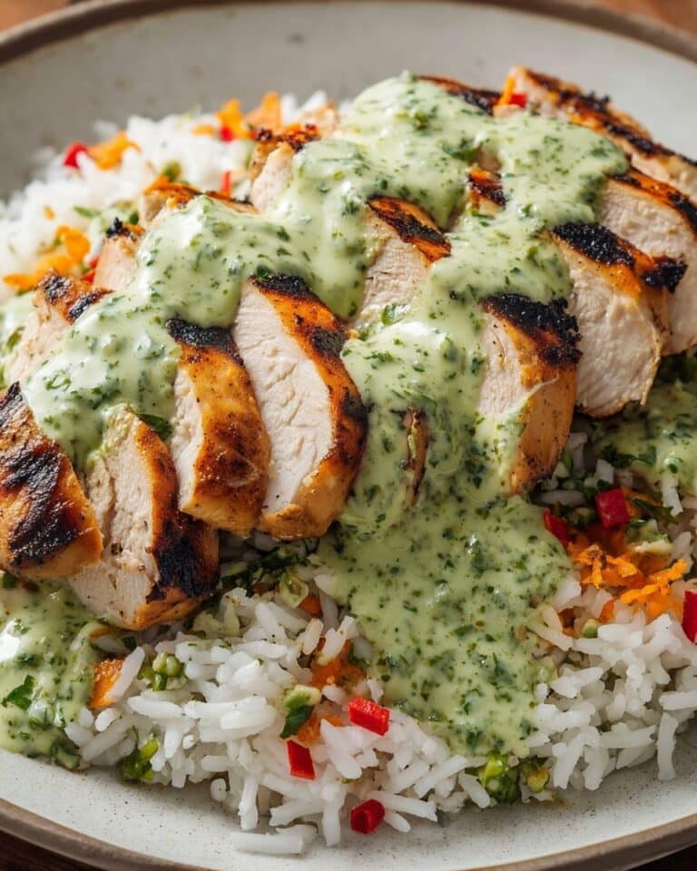 Easy Peruvian Chicken and Rice with Green Cilantro Sauce Recipe