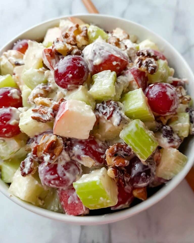 Honeycrisp Apple Salad with Celery, Grapes, Pecans, and Cranberries Recipe
