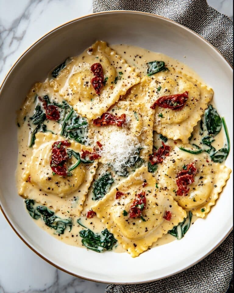 Creamy Tuscan Ravioli Recipe