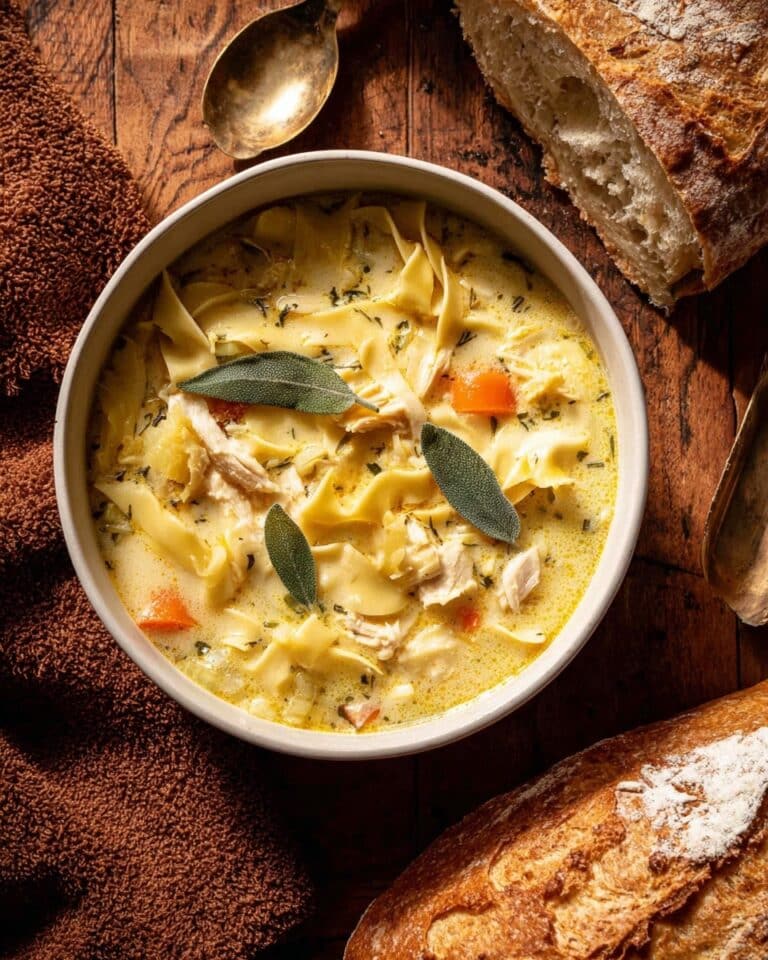Creamy Homestyle Chicken Noodle Soup Recipe