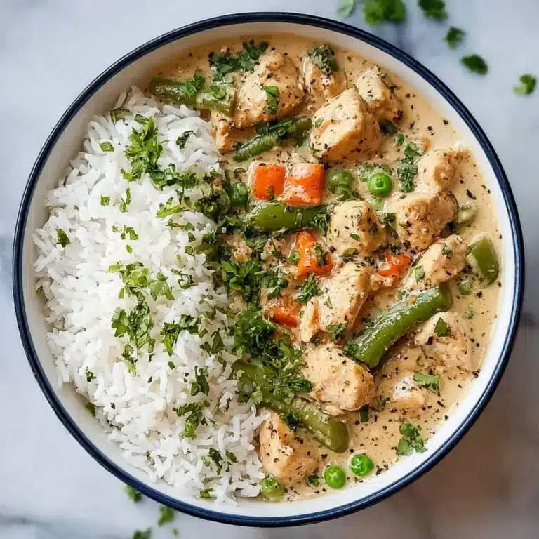 Fluff the coconut rice with a fork and divide it onto four plates Recipe