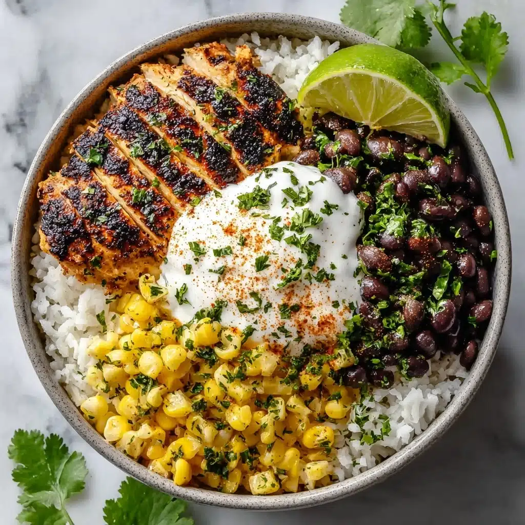 Mexican Street Corn Chicken Rice Bowl Recipe - Recipe Image