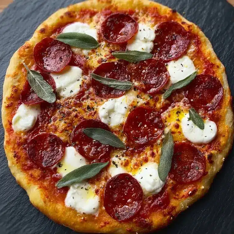 Hot Honey Pepperoni Ricotta Pizza Recipe