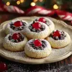 Christmas Maraschino Cherry Shortbread Cookies Recipe
