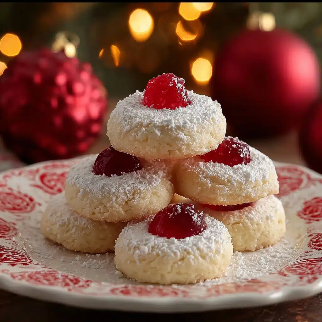 Christmas Maraschino Cherry Shortbread Cookies Recipe - Recipe Image