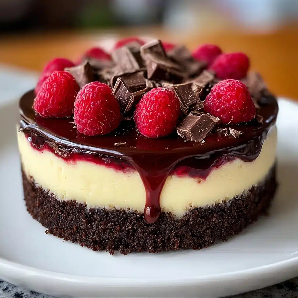 Dark Chocolate Raspberry Cheesecake Recipe - Recipe Image
