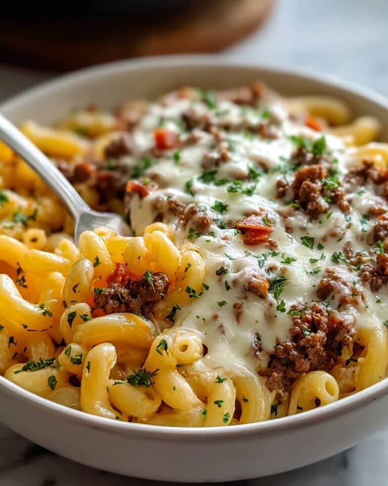 Loaded Cheeseburger Alfredo Pasta Recipe