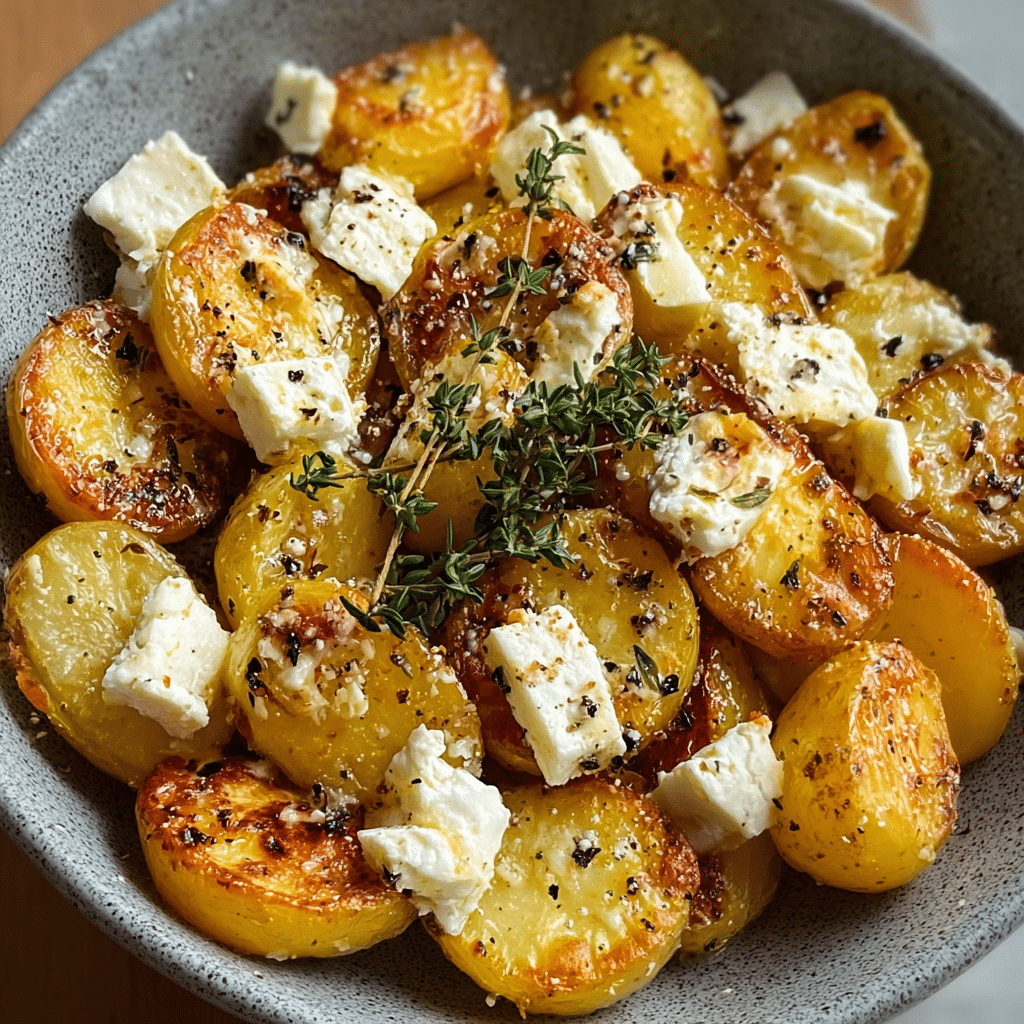 Healthy Baked Feta Potatoes Recipe - Recipe Image