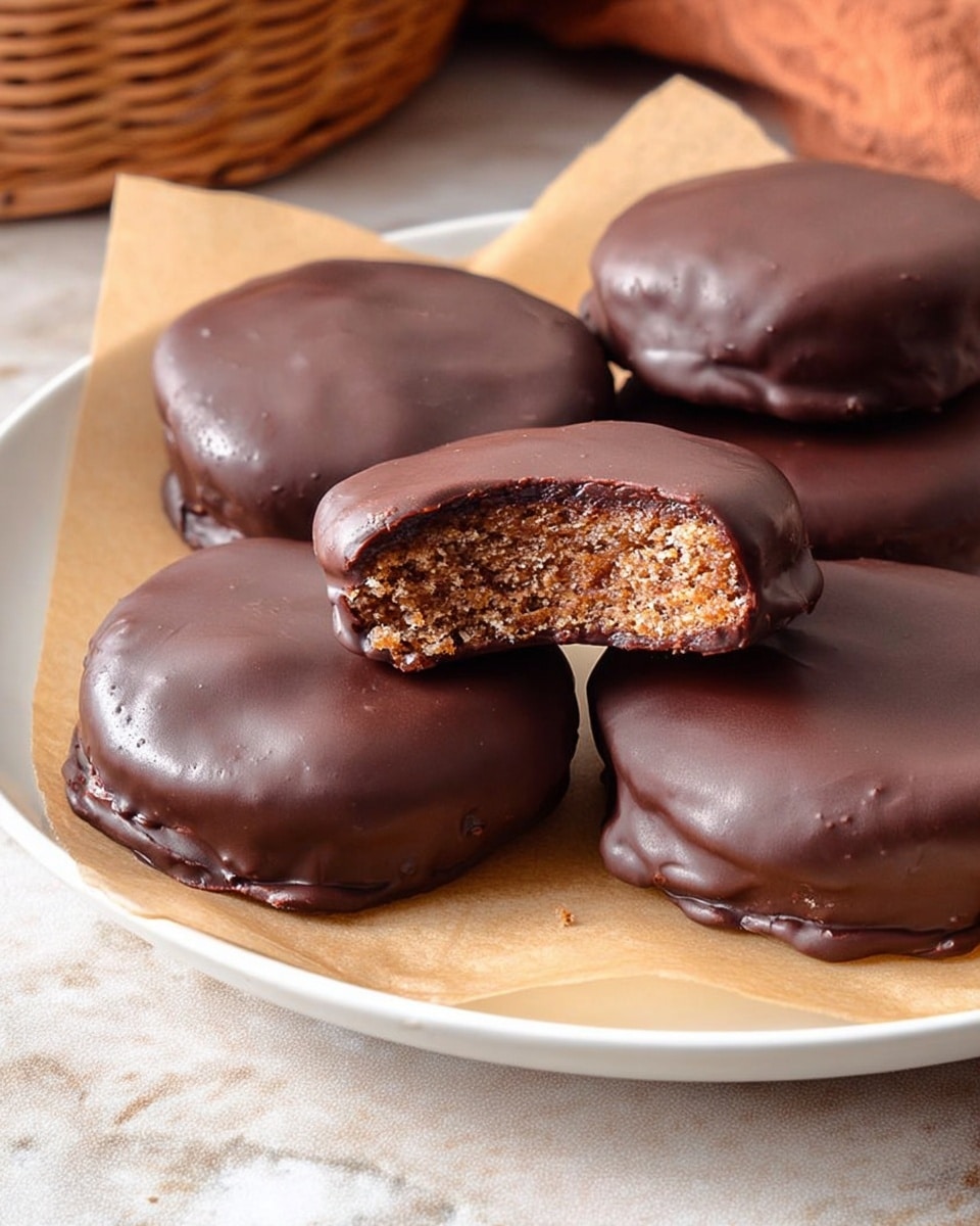 This image shows a close-up of several round chocolate-covered treats arranged on light brown parchment paper over a white marbled surface. Each treat has two visible layers: a thick, smooth, dark chocolate outer shell and a dense, slightly crumbly chocolate filling inside. One treat on top is bitten, revealing the rich inner texture with cracks in the outer shell. The chocolates have a shiny, smooth finish with slight imperfections like small bubbles and cracks. The overall color palette is deep brown and dark chocolate, with layered textures clearly visible. Photo taken with an iphone --ar 4:5 --v 7