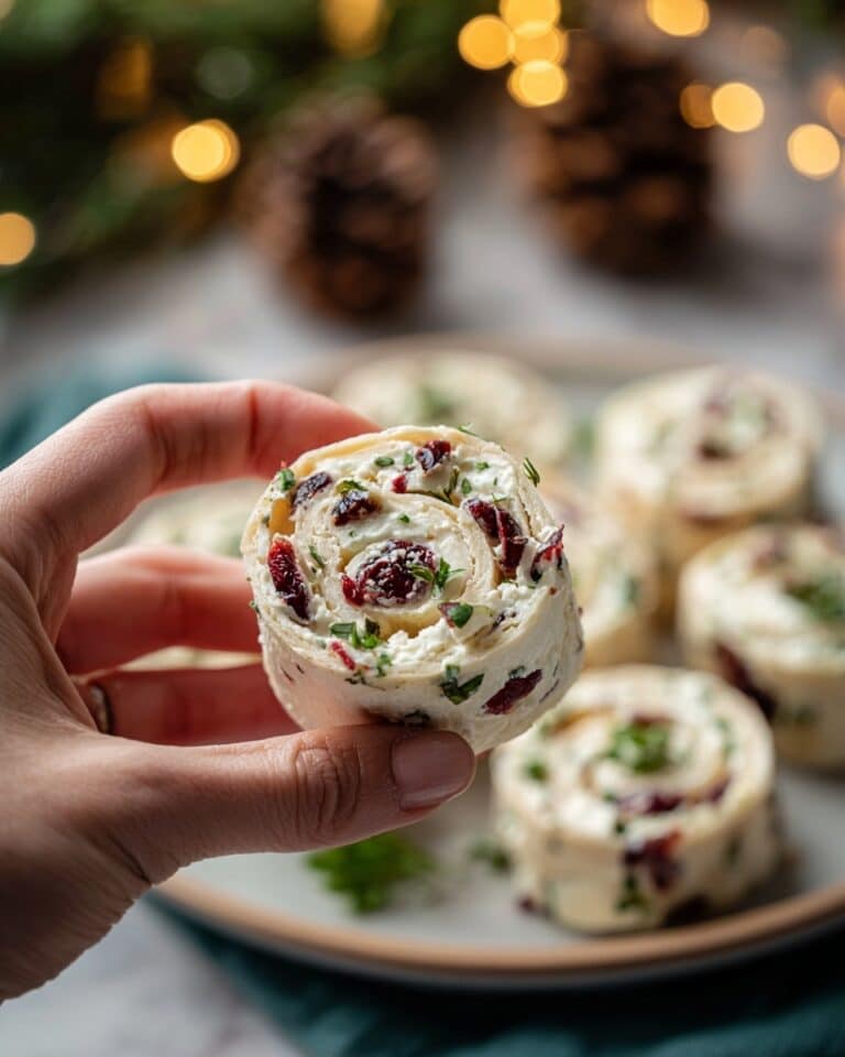 Savory Christmas Cranberry Roll Ups Recipe