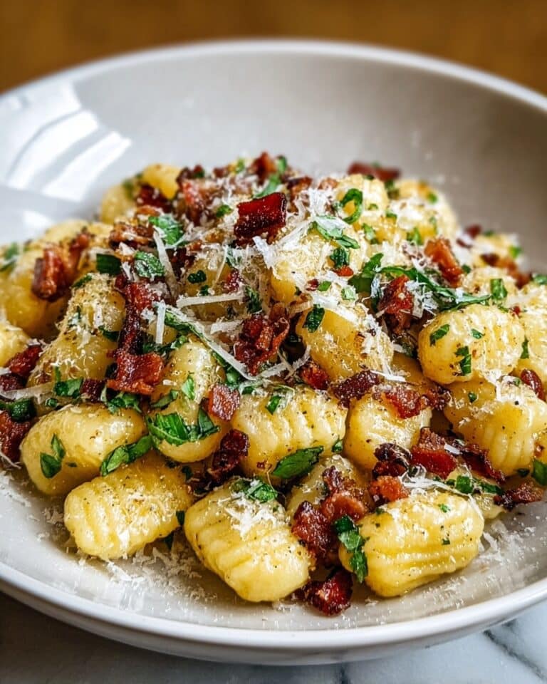 Creamy Gnocchi Carbonara with Bacon & Parmesan Recipe