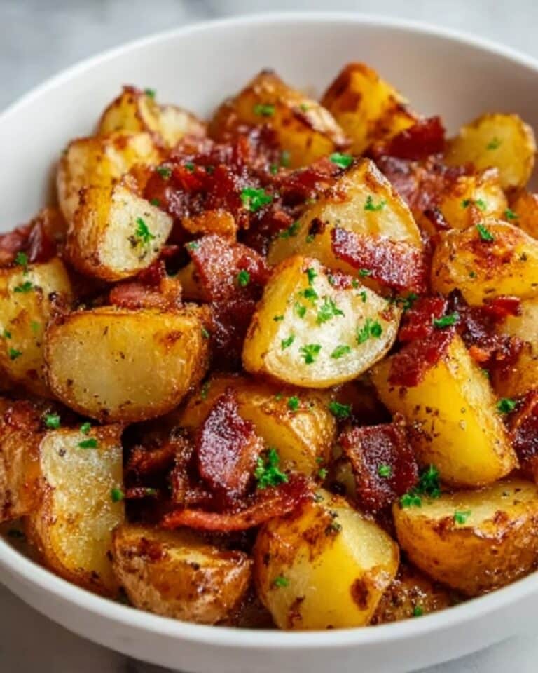 Crispy Bacon Honey Roasted Potatoes Recipe
