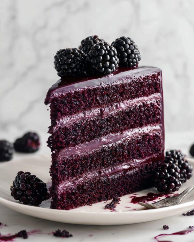 Dark Chocolate Blackberry Cake Recipe