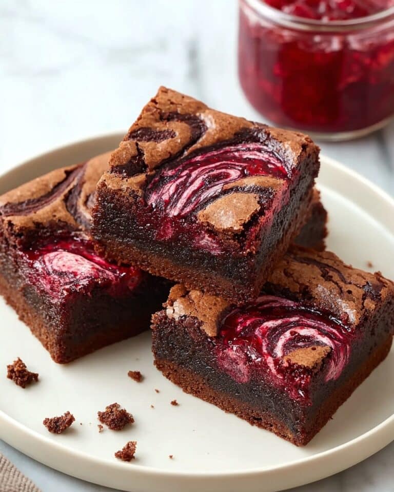 Chocolate Raspberry Swirled Brownies Recipe