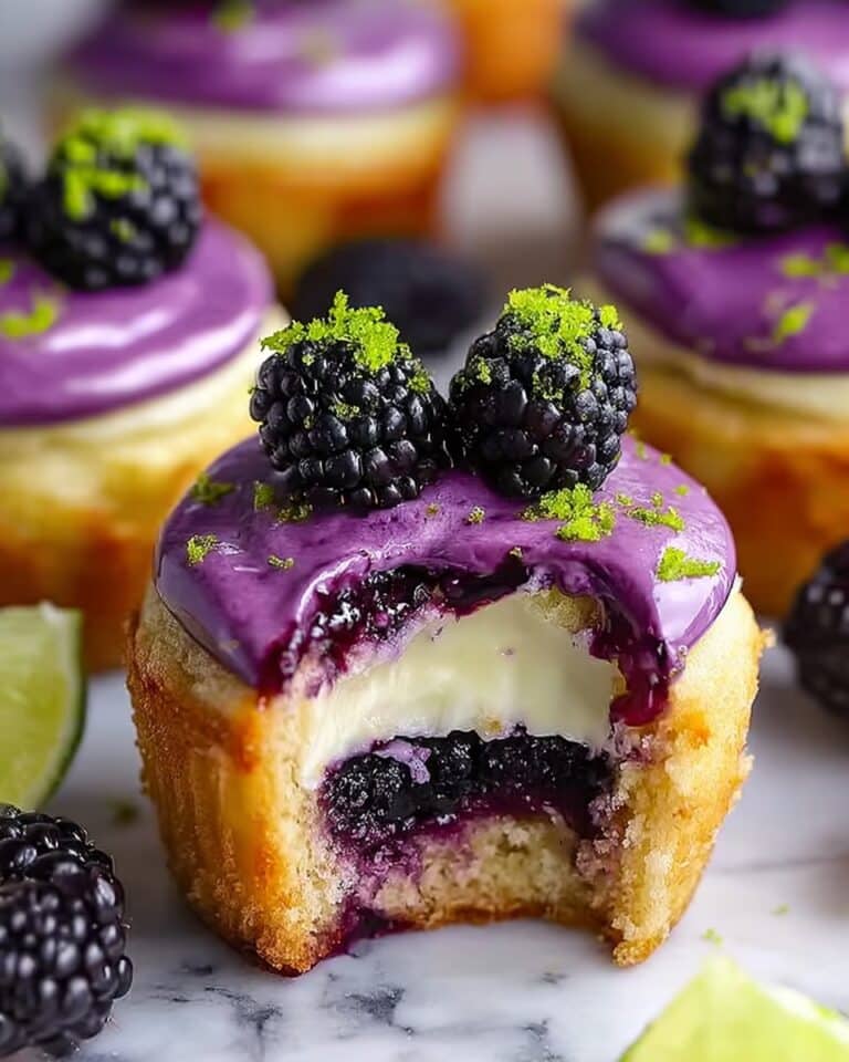 Blackberry Lime Cheesecake Cupcakes Recipe