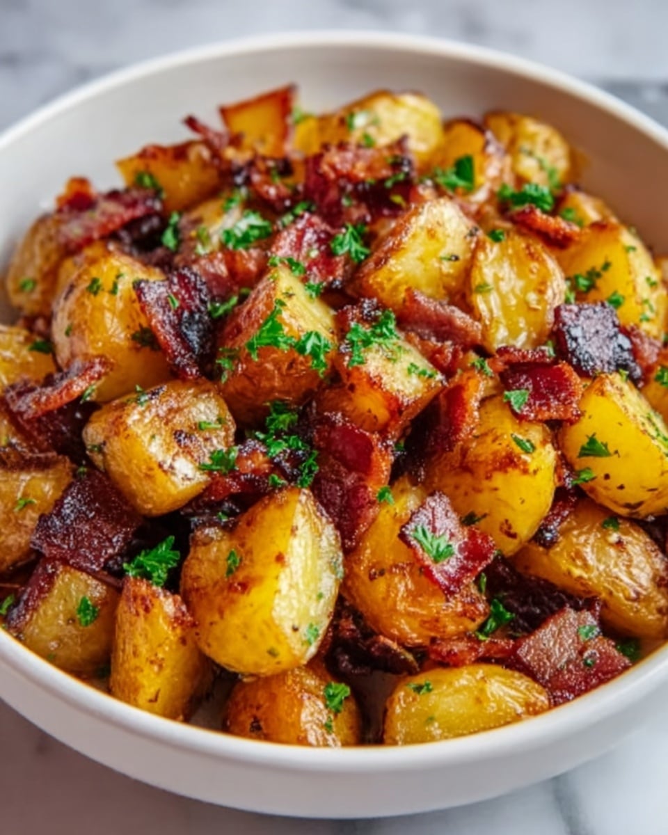 Crispy Bacon Honey Roasted Potatoes Recipe - Recipe Image