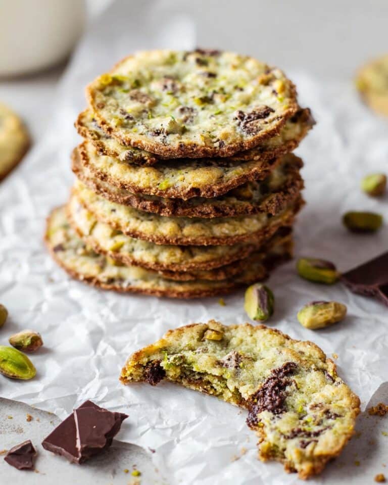 Pistachio Cookies with Chocolate Chunks Recipe
