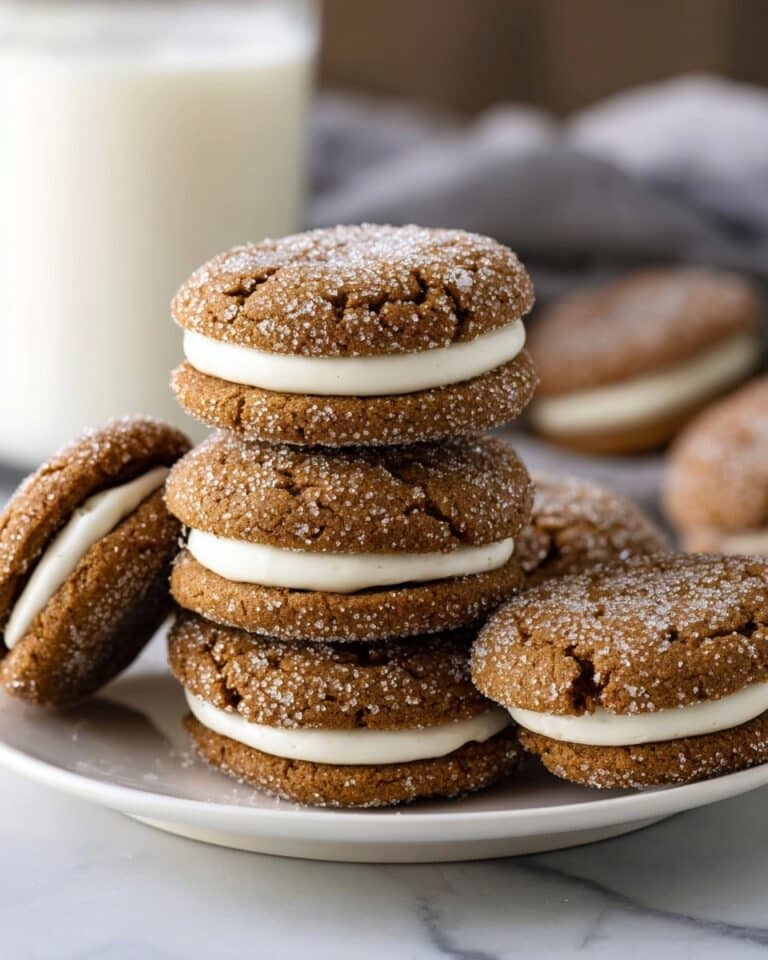 Ginger Molasses Cookies with Marshmallow Frosting Recipe