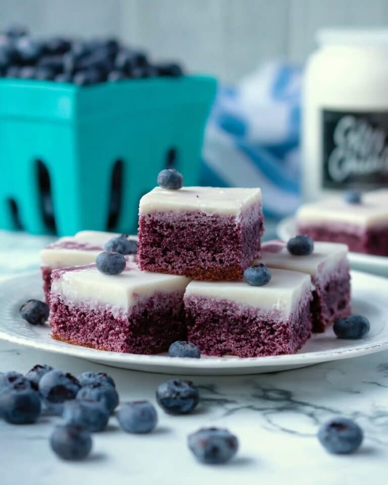 Glazed Blueberry Brownies Recipe