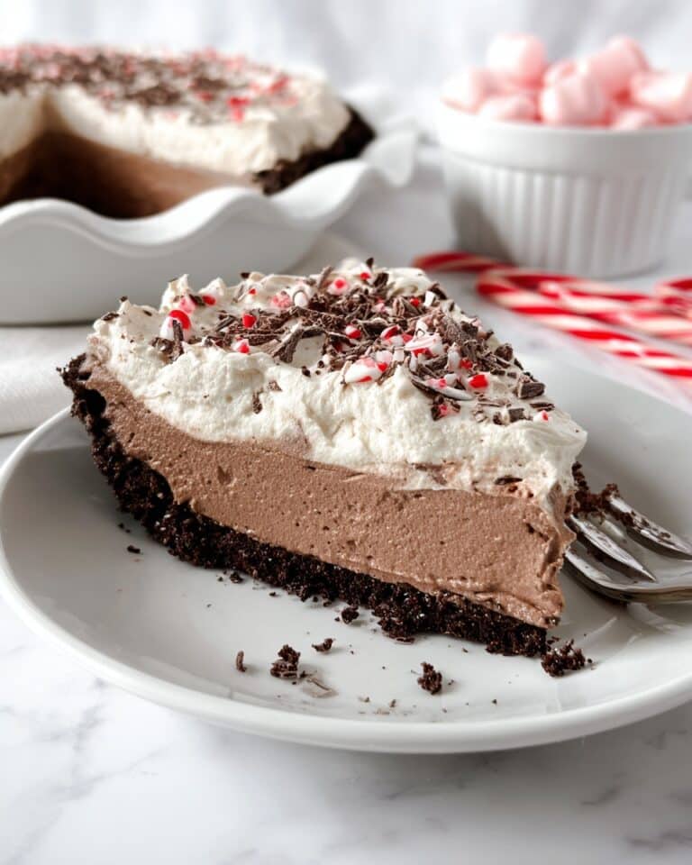 Triple Chocolate Candy Cane Pie Recipe