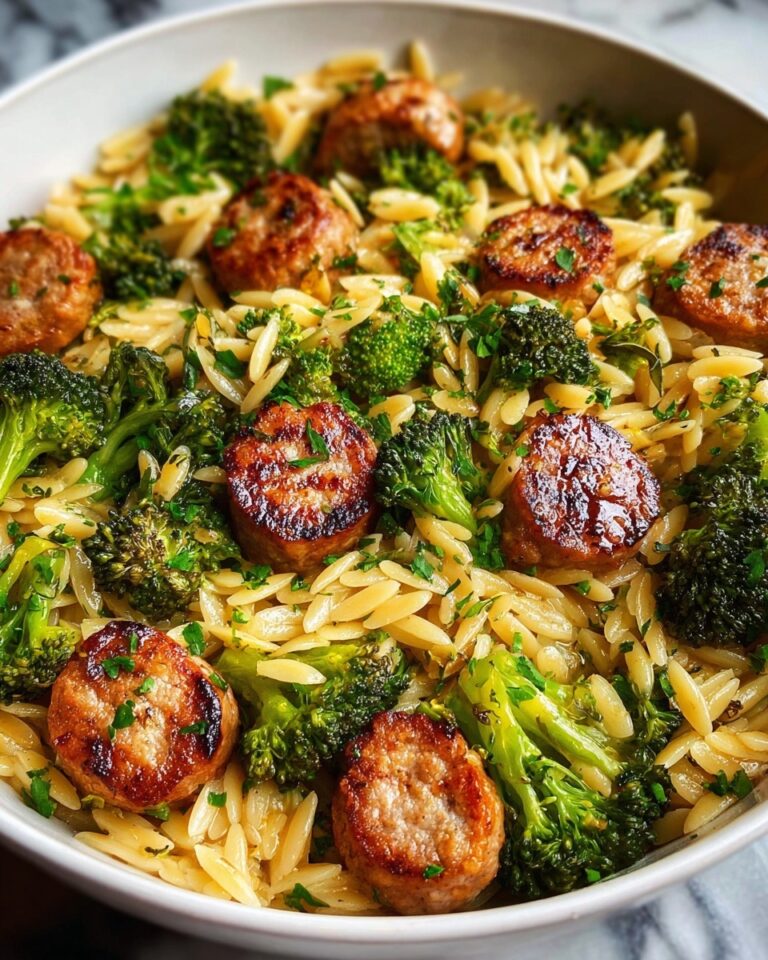 Chicken Sausage Broccoli Orzo Recipe