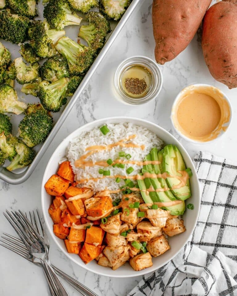 Chicken & Sweet Potato Rice Bowl with Chipotle Mayo Recipe