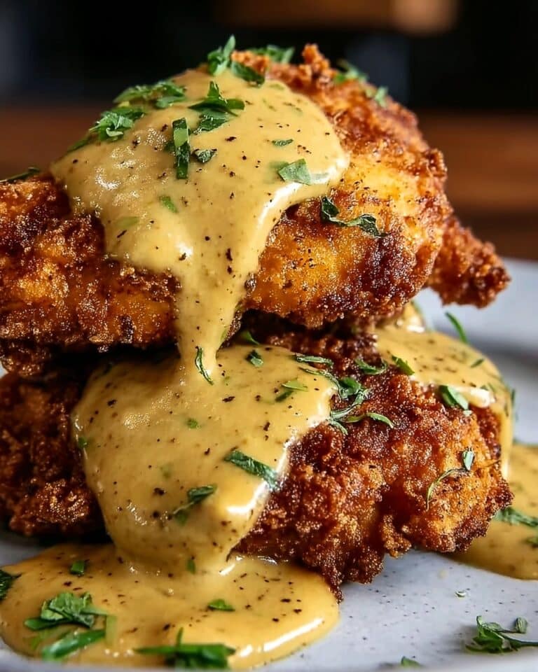 Pretzel Chicken with Mustard-Cheddar Sauce Recipe