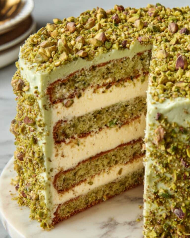 Pistachio Mascarpone Layer Cake Recipe