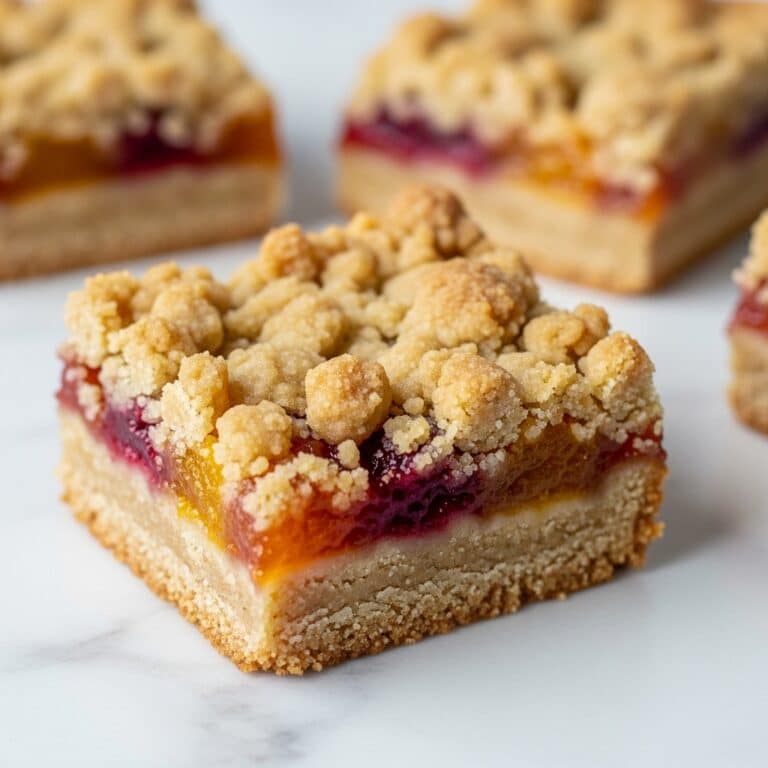 Peach & Raspberry Crumb Bars Recipe