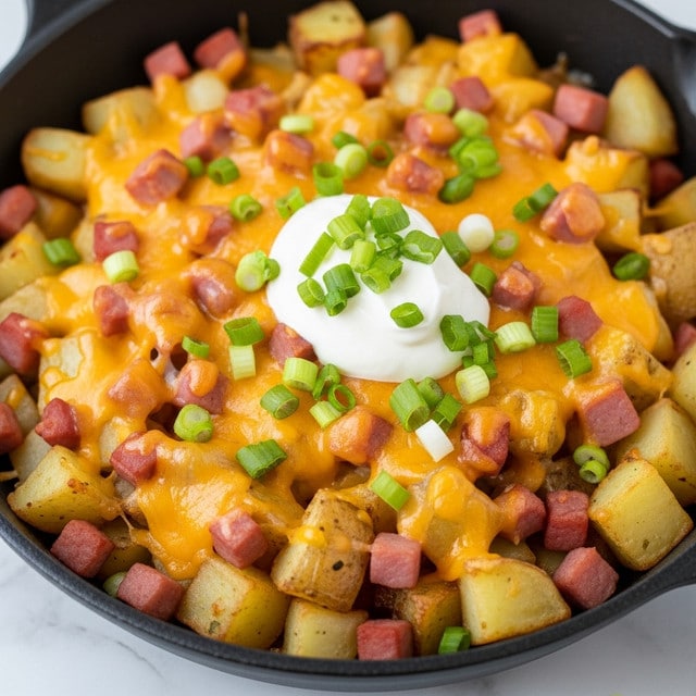 Cheesy Potato Egg Scramble Recipe