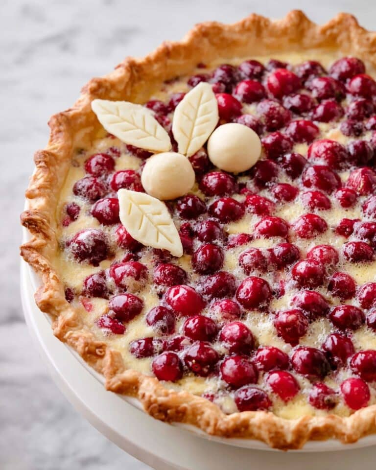 Cranberry Orange Custard Pie Recipe