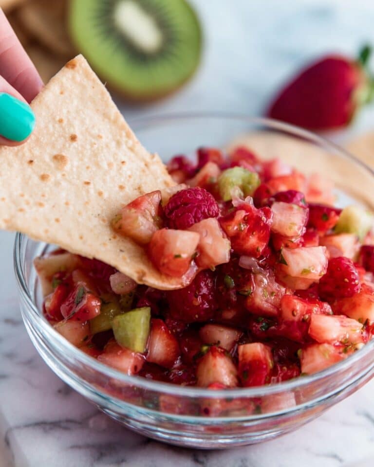 Fruit Salsa with Cinnamon Sugar Tortilla Chips Recipe