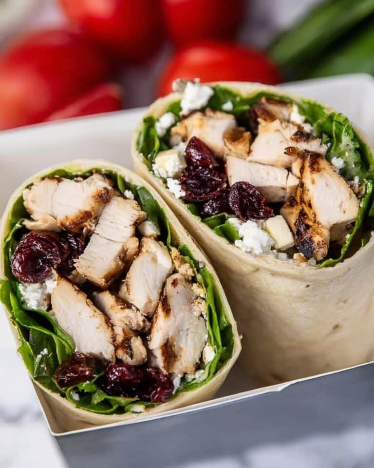 Chicken and Goat Cheese Wraps with Cranberries and Pecan Recipe