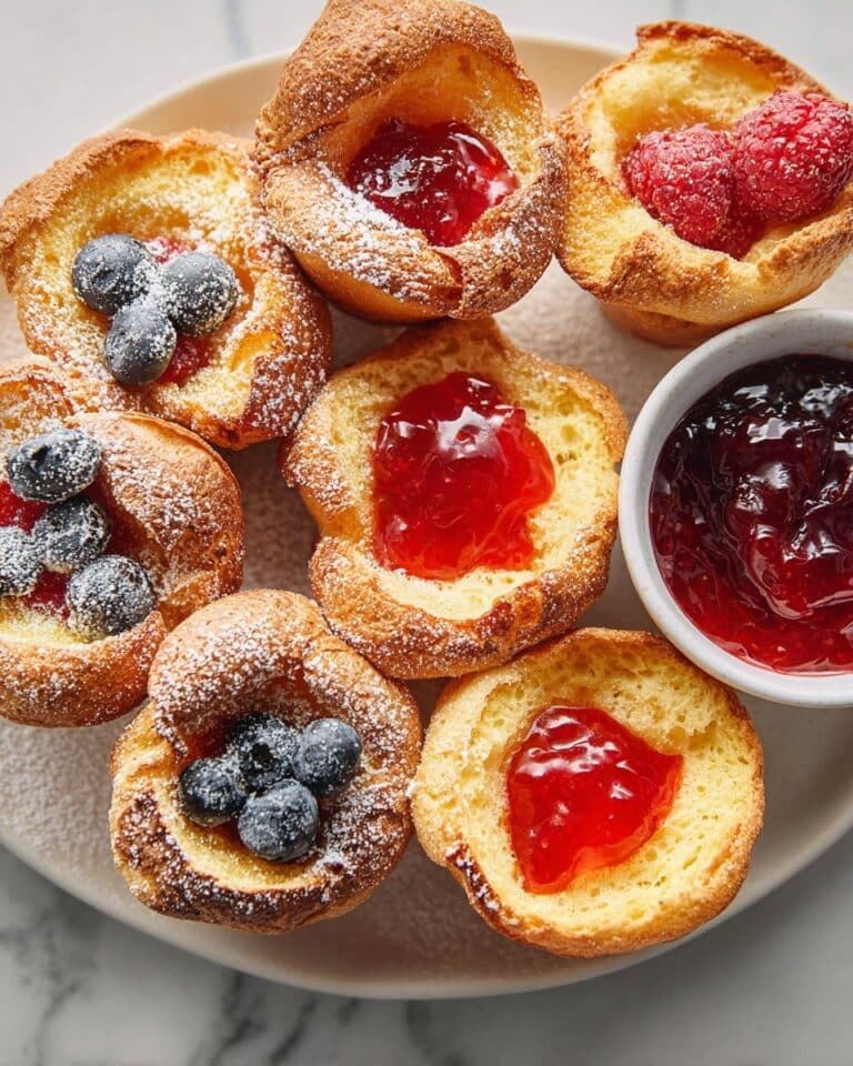 Mini Dutch Baby Pancakes with Fresh Berries and Jam Recipe