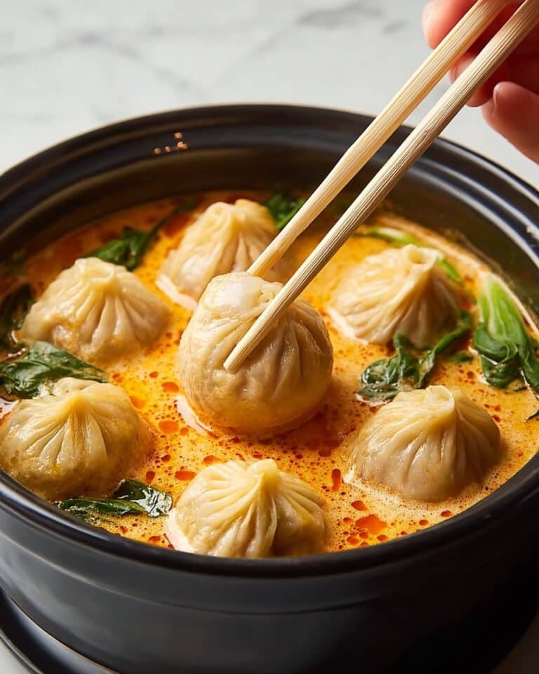 Spicy Thai Red Curry Soup Dumplings Recipe