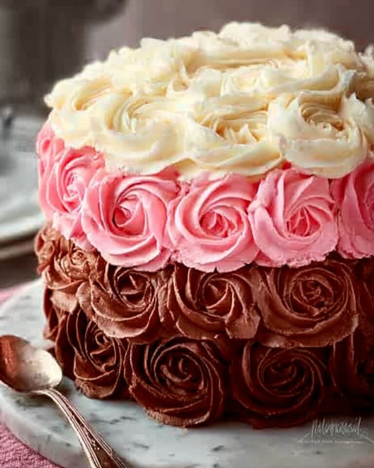 Neapolitan Rose Cake Recipe