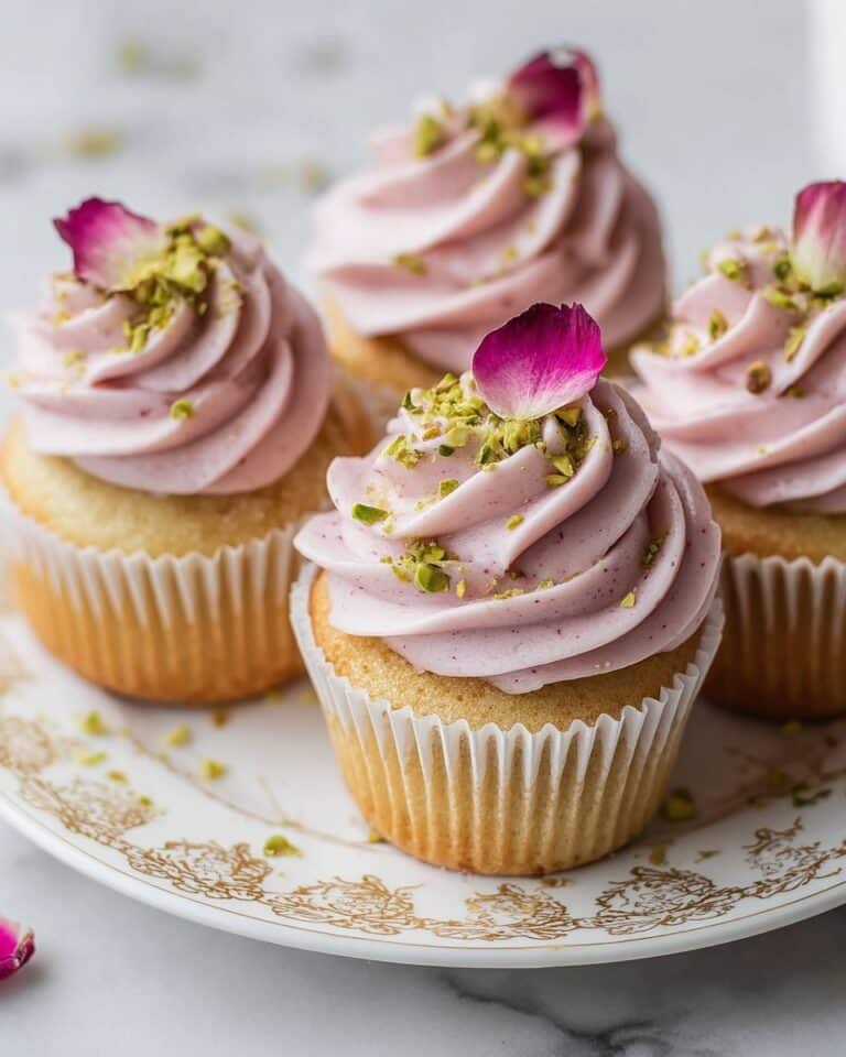 Rose and Pistachio Cupcakes Recipe