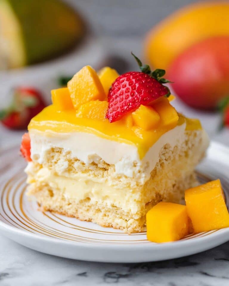 Tres Leches Mango Cake with Mango Whipped Cream Recipe