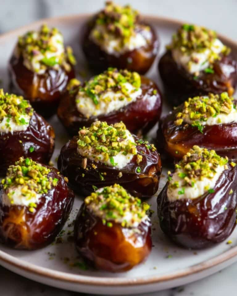 Honey Pistachio Ricotta Stuffed Dates Recipe