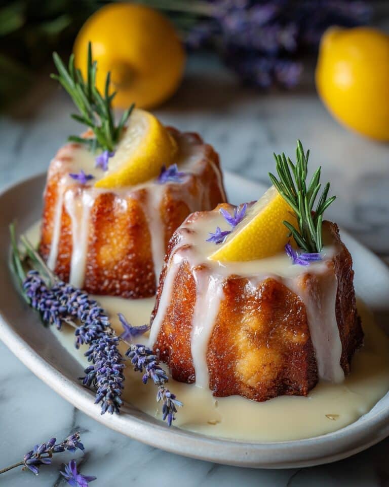 Mini Lemon Cakes with Lavender Glaze Recipe