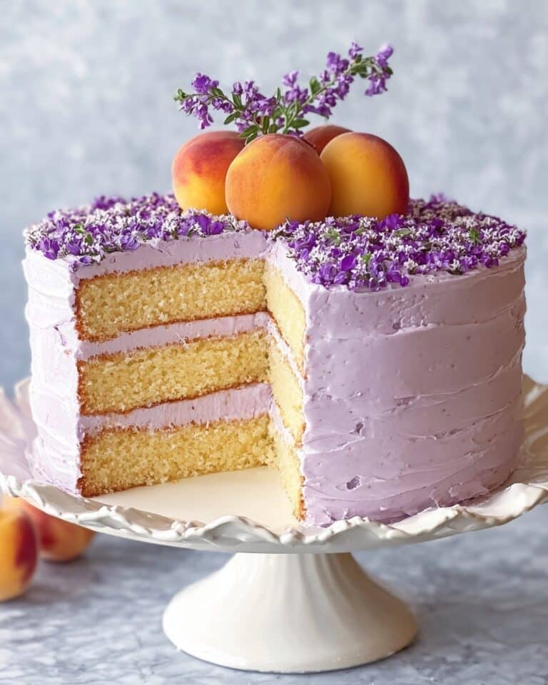 Lavender and Peach Dream Cake Recipe