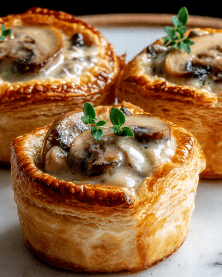 Mini Mushroom & Gruyère Pot Pies Recipe