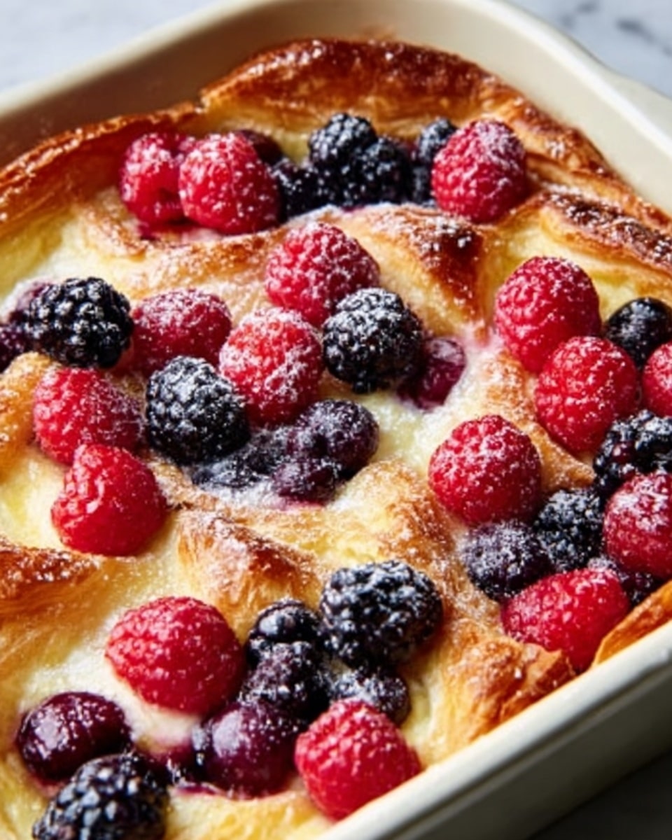 The image shows a close-up of a slice of scone on a white plate, resting on a white marbled surface. The scone has two pieces with a golden-brown crust. The inside is light and fluffy with visible dark red berry spots scattered throughout. A thick white glaze with a shiny texture is drizzled over the top, slightly pooling and dripping down the sides. The overall look is moist and inviting with a mix of crunchy edges and soft interior. photo taken with an iphone --ar 4:5 --v 7