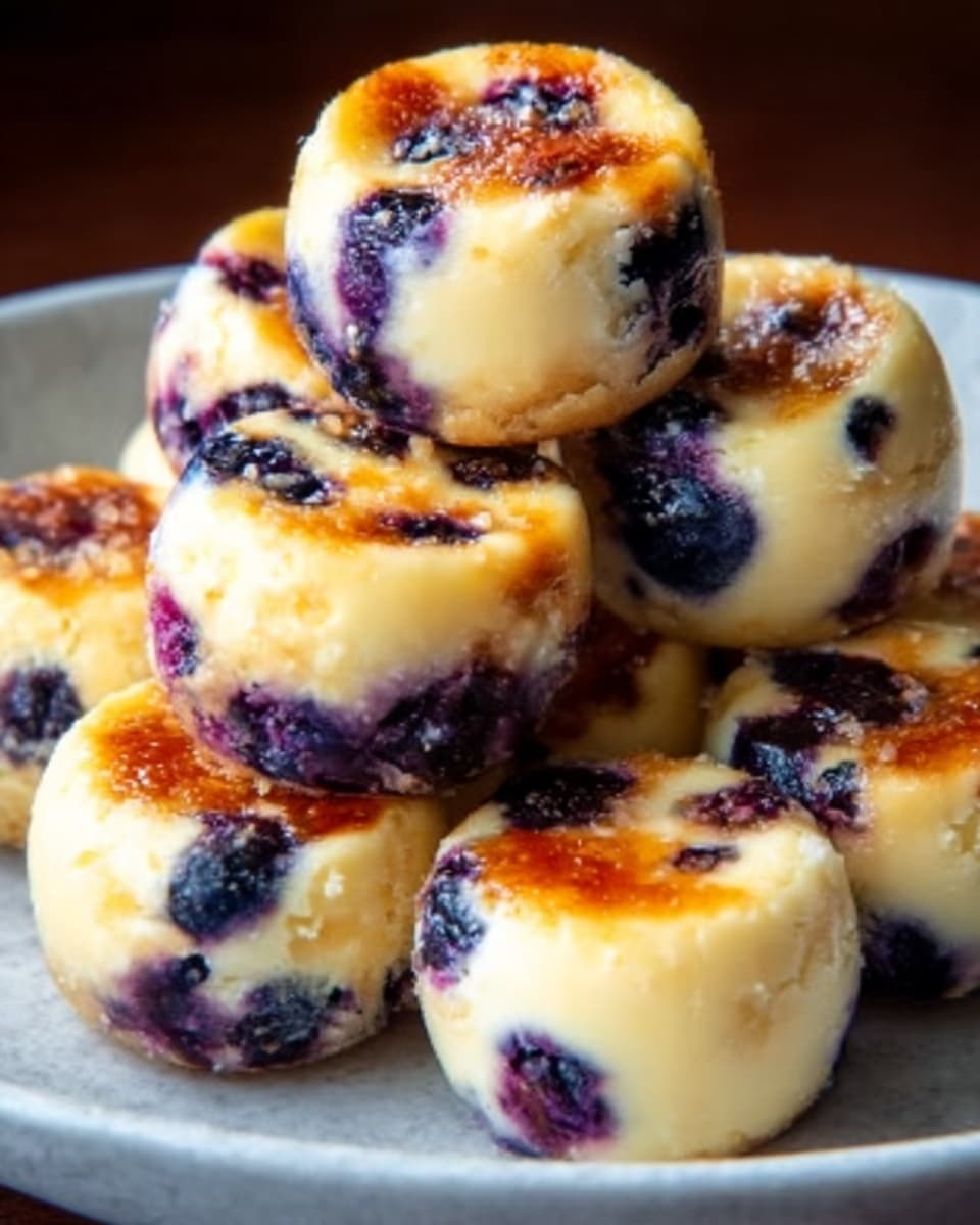 A close-up of a square pizza slice with a thick, golden-brown crust around the edge. The pizza has one main layer of creamy melted cheese with uneven browned spots and dollops of soft white ricotta cheese scattered on top. Small black herb flakes are spread across the cheese, with a fresh green thyme sprig placed near the center for garnish. The background shows a white marbled texture under the pizza. photo taken with an iphone --ar 4:5 --v 7