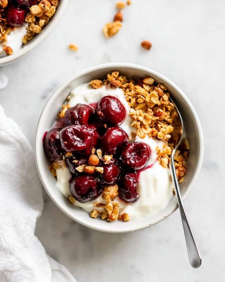 Roasted Cherry Yogurt Bowl Recipe