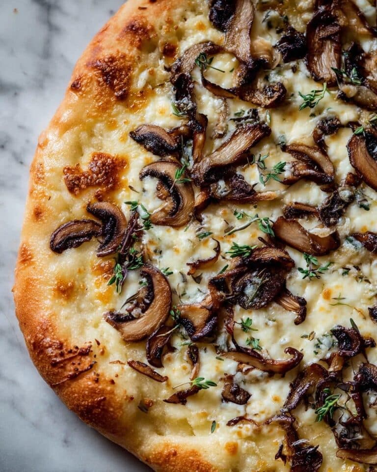Mushroom Pizza with Truffle Oil and Fresh Herbs Recipe