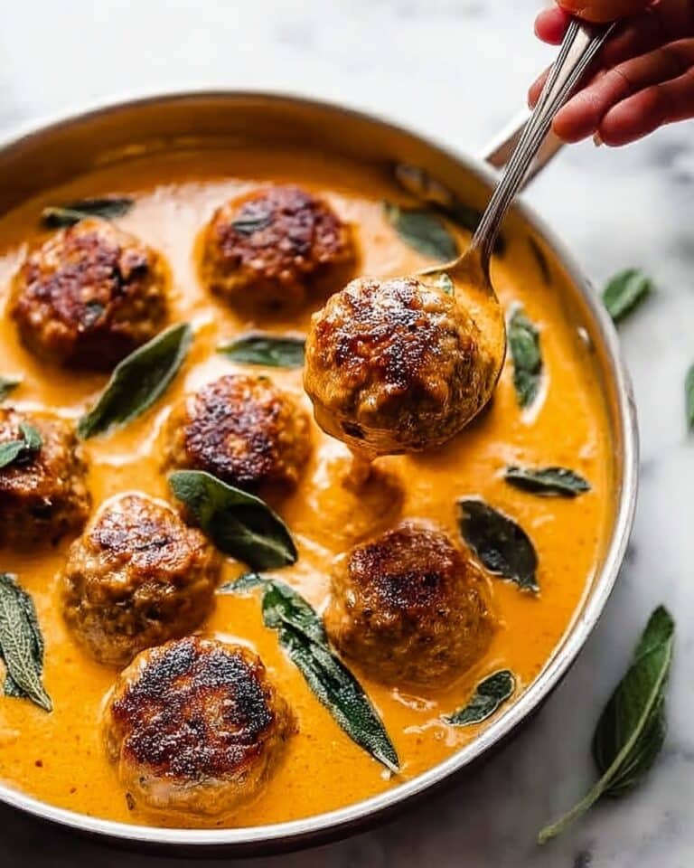 Easy Turkey Meatballs in Pumpkin Sage Sauce Recipe